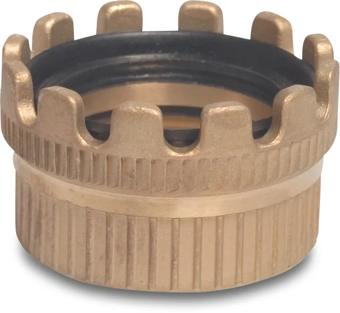 Tankwagenkoppeling messing DN80 x 3" V-deel TW x binnendraad type TW