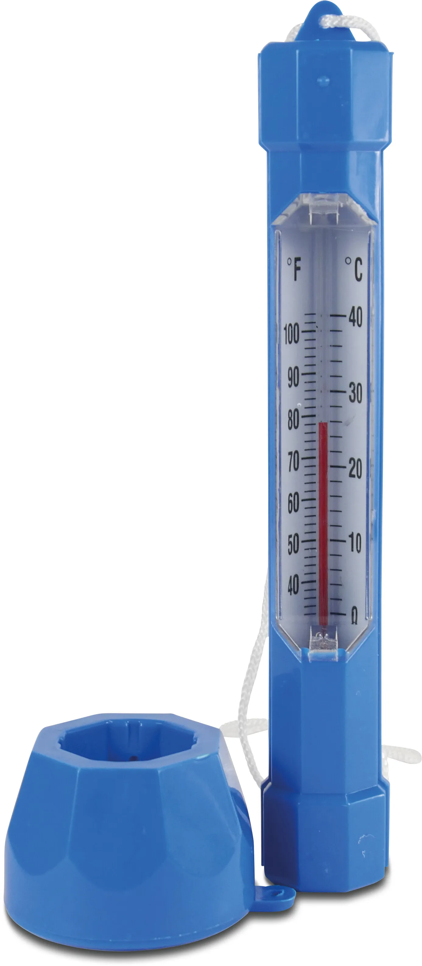 Flotide Schwimmthermometer Blau/Weiß senkrecht