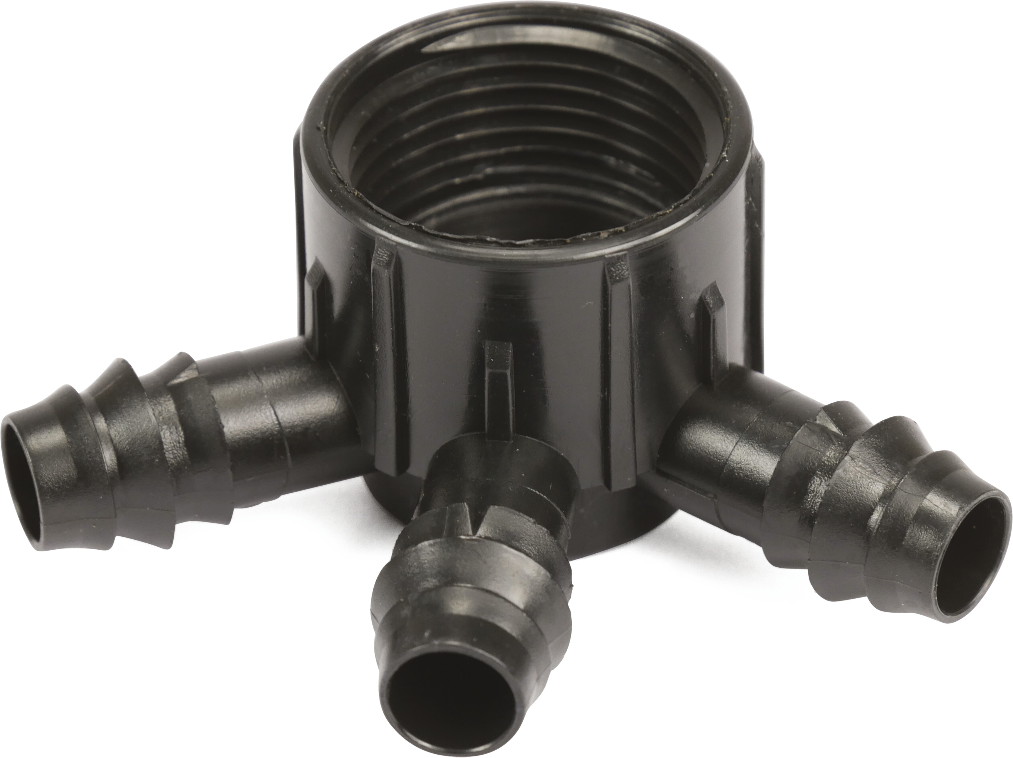 3-way distributor POM 4bar barbed x female thread black