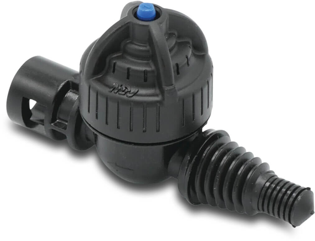 NaanDan Antykapacz tworzywo sztuczne 3/8" bagnet F x GZ czarny typ Low-Pressure z filtr