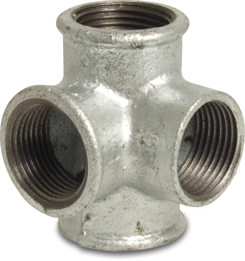 Profec Nr. 223 Cross-piece cast iron galvanised 1/2" female thread 25bar DVGW