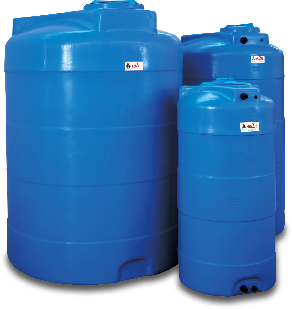 Elbi Tank LDPE blå 1000L WRAS type CV vertikal