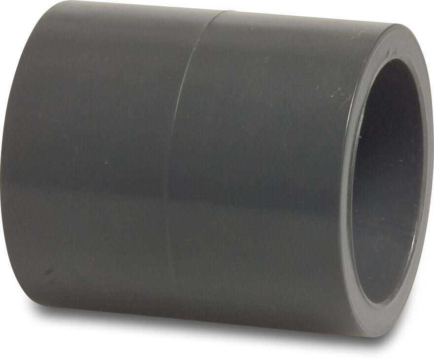 Muffe PVC-U 25 mm Klebemuffe 16bar Grau
