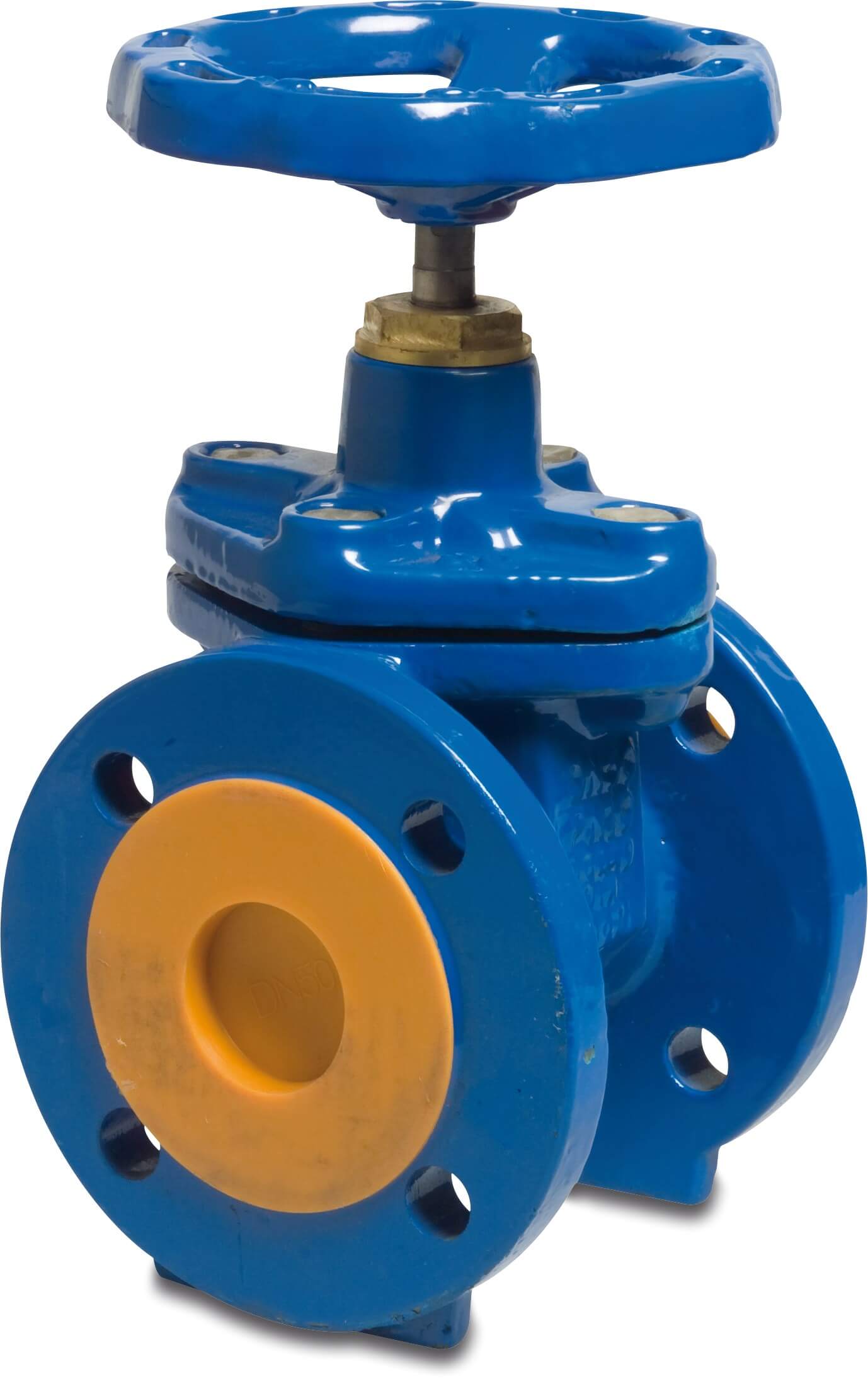 Profec Gate valve ductile iron (GGG40) epoxy coating DN50 DIN flange 16bar blue PN10/16 type 301