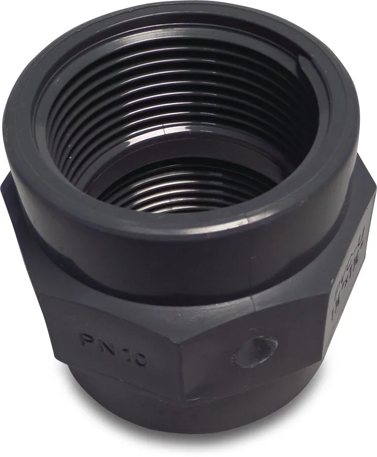 VDL Overgangssok PVC-U 1" binnendraad 10bar grijs