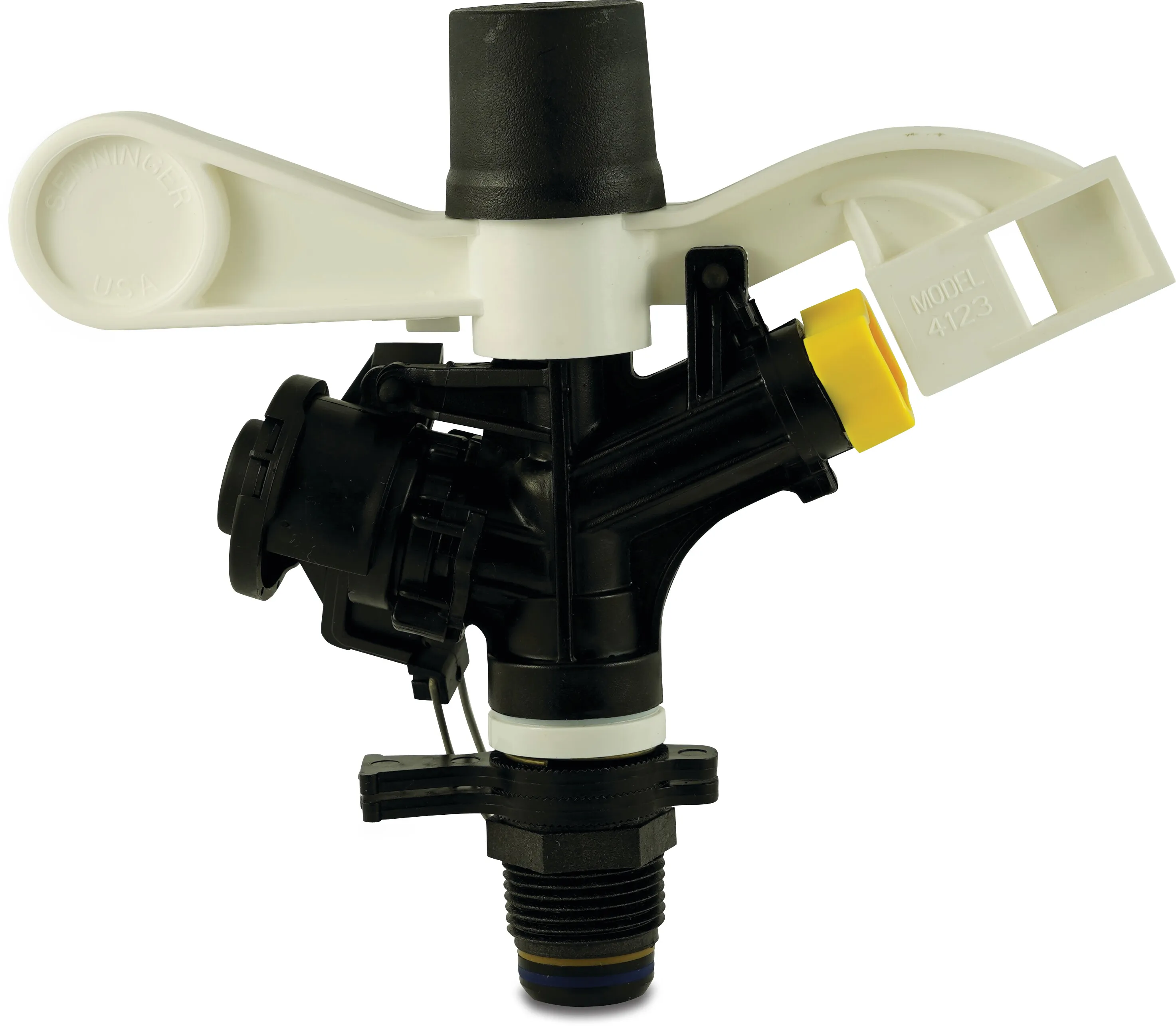 Senninger Part circle sprinkler plastic 3/4" male thread 3,97 mm 60°-360° turquoise type Impact 10