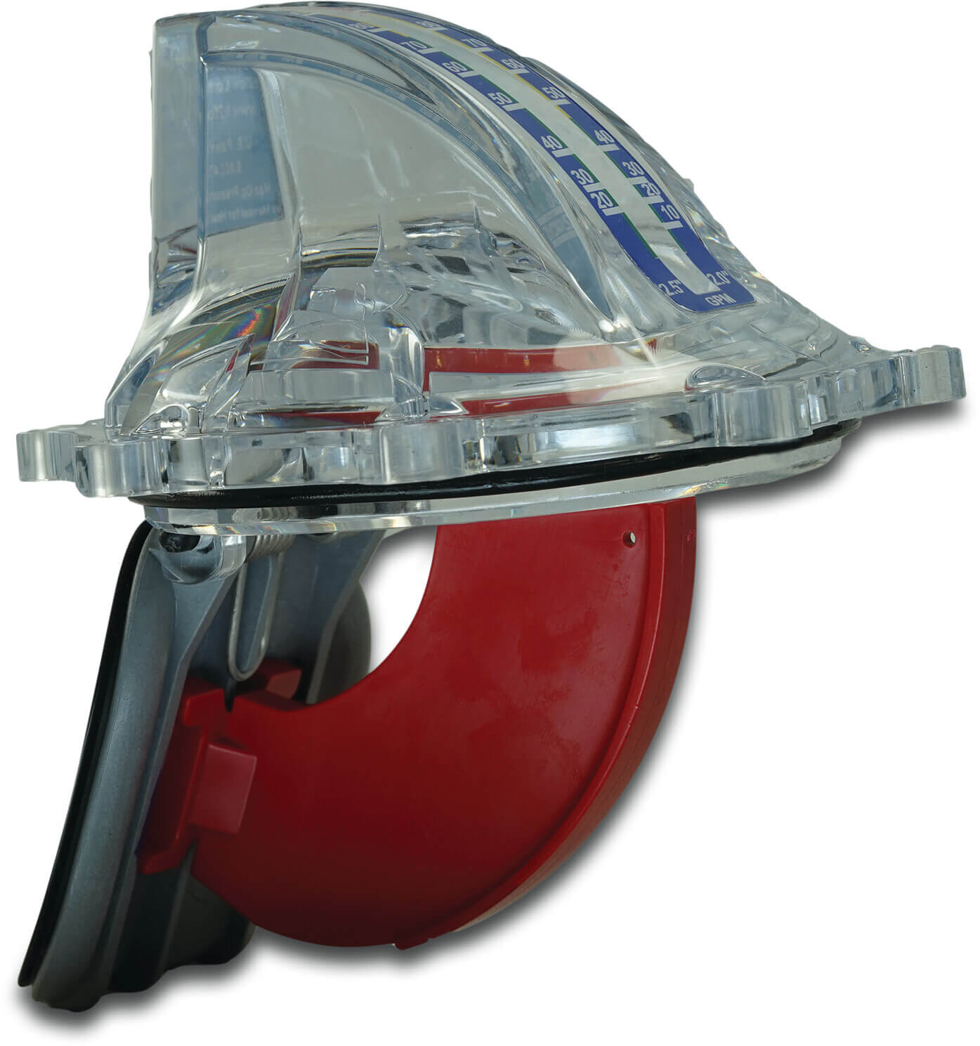 FlowVis Komplette Deckelmontage Polycarbonat 63/75 mm Transparent