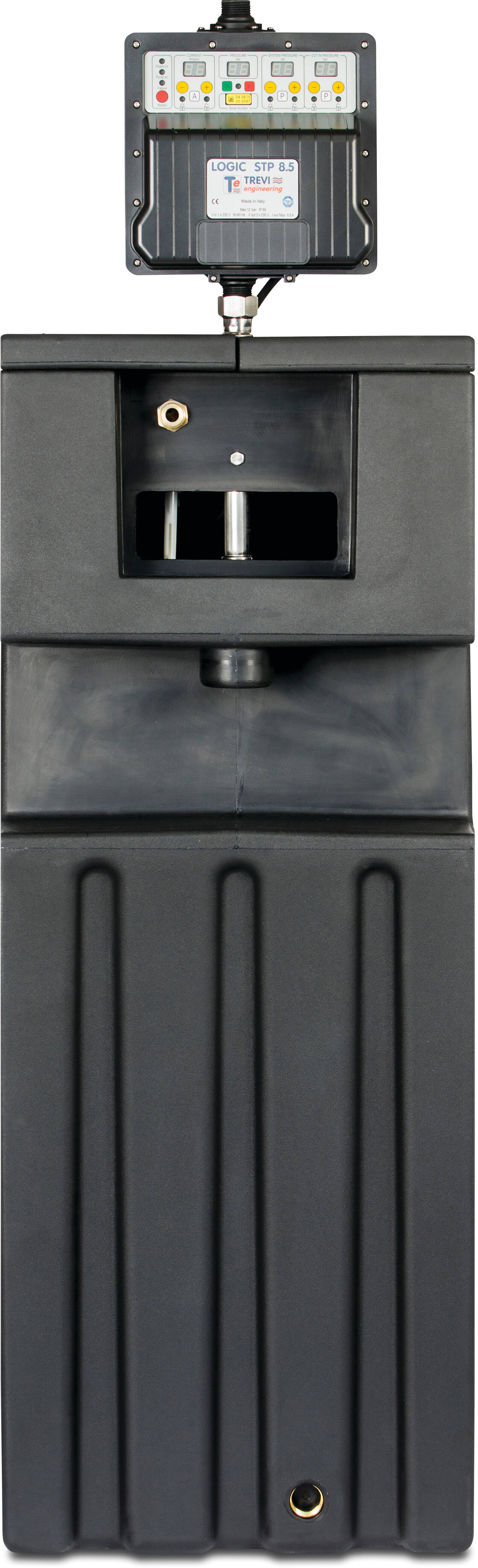 Zulaufbehälter 3/4" x 1" Außengewinde 230VAC BELGAQUA Typ Combi DSCT mit E-Tech VN5/7T & Logic STP 8.7