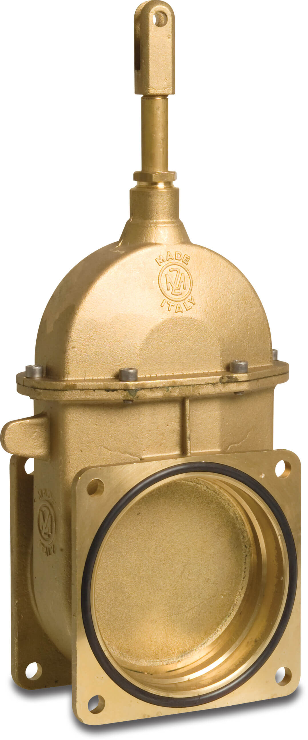 MZ Sluice valve brass 6" square flange 4bar type 0044