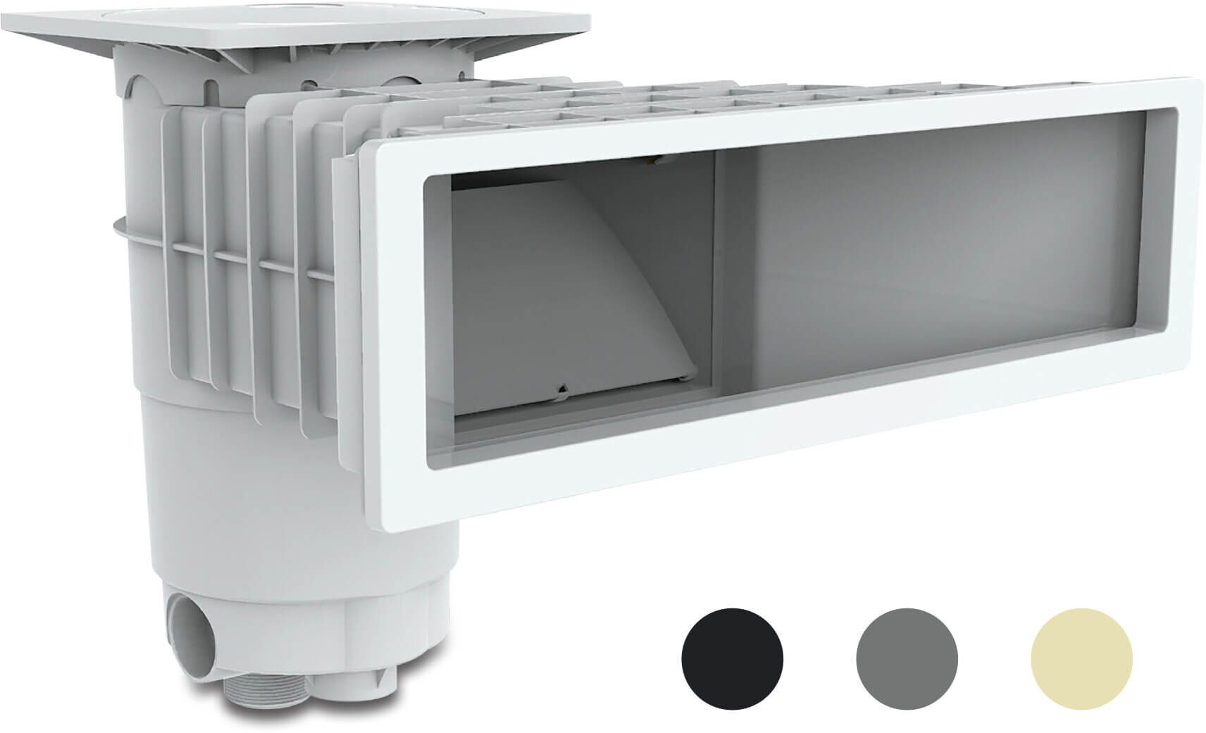 Weltico Skimmer ABS 1 1/2" x 2" Innengewinde Grau Typ A500 Design