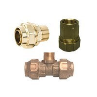 Brass transition compression fittings