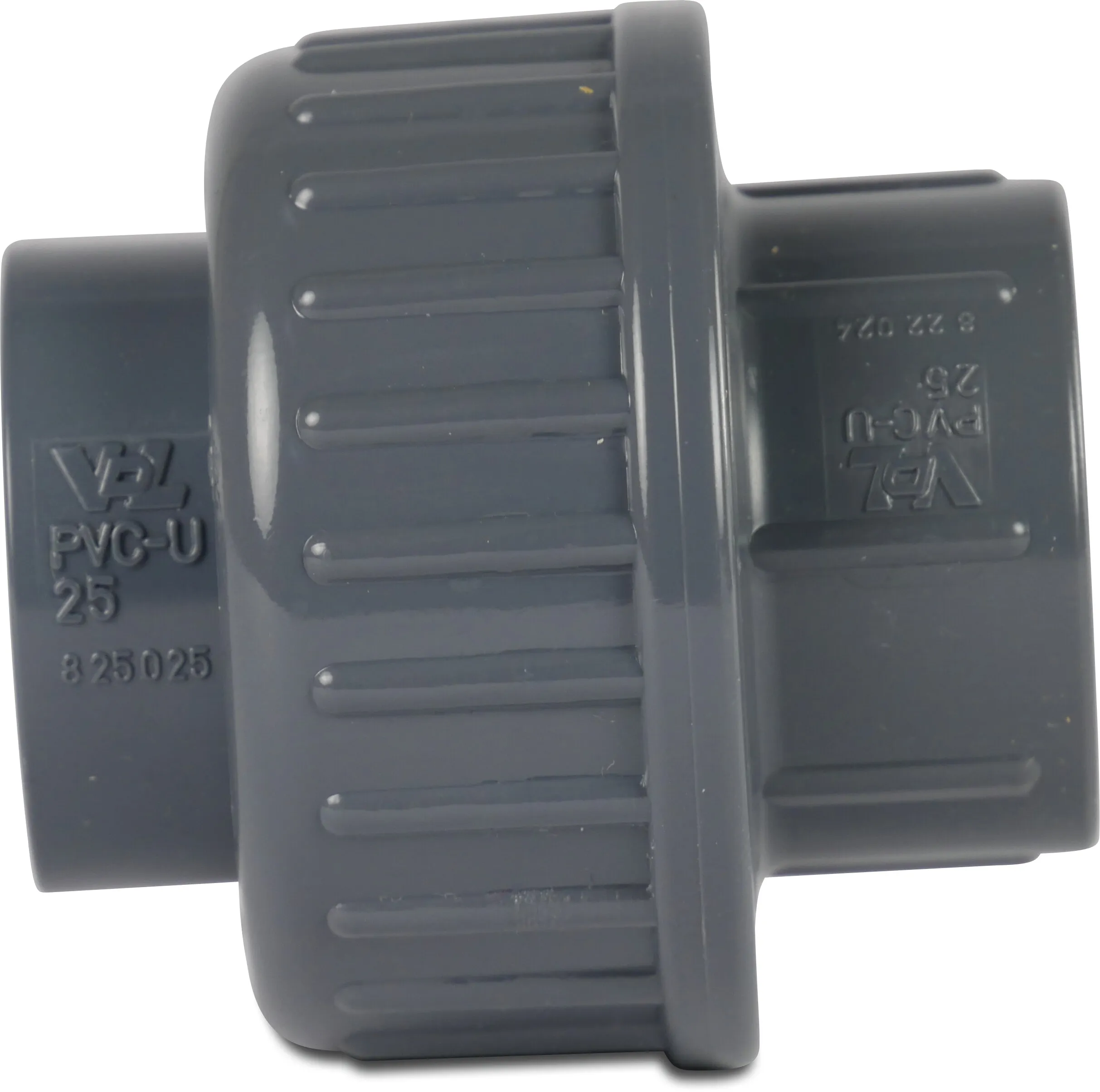 VDL Union coupler PVC-U 32 mm glue socket 16bar grey type B