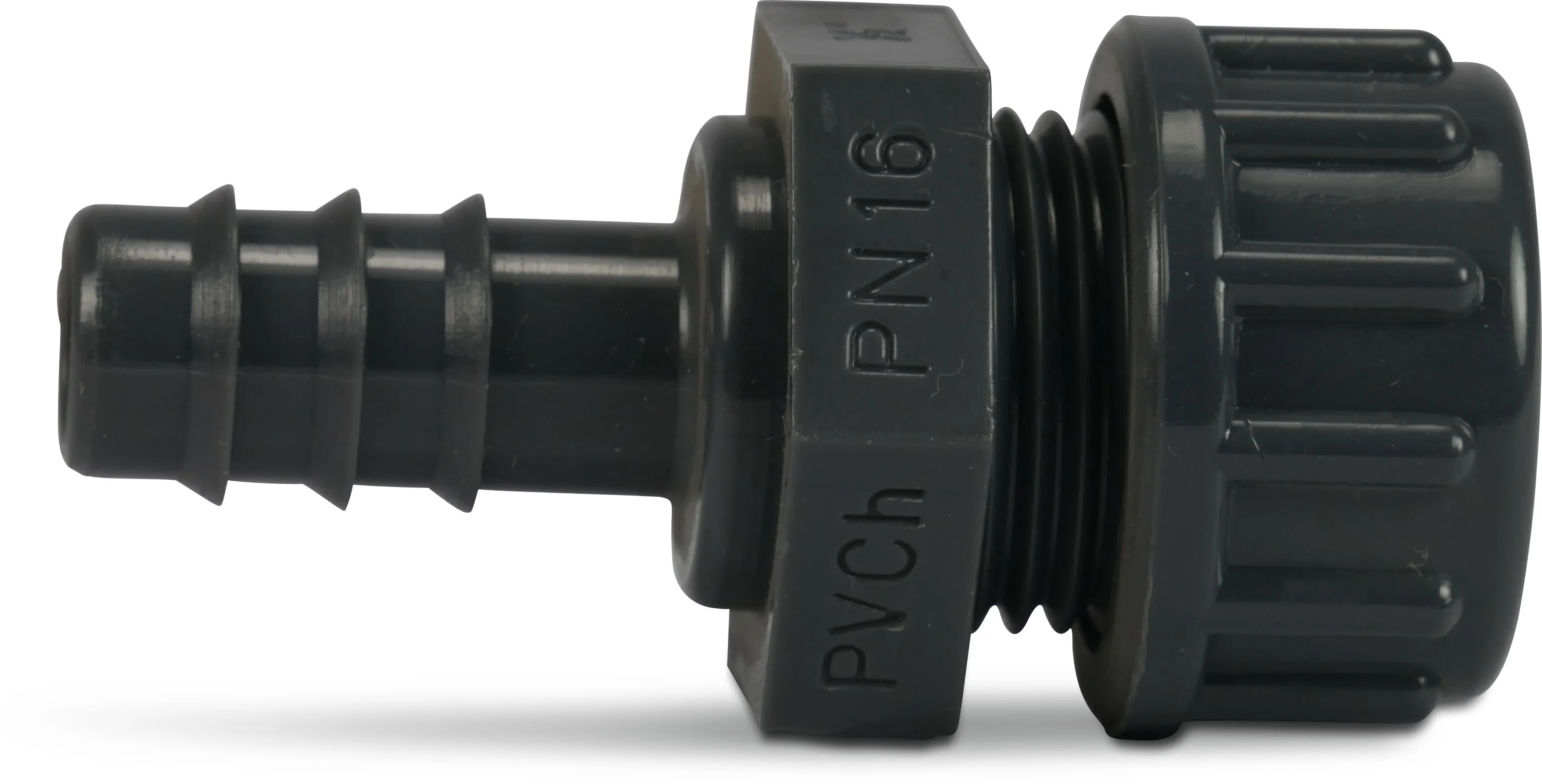 VDL Fin de rampe PVC 12 mm x 1/2" cannelé/à emboiter gris