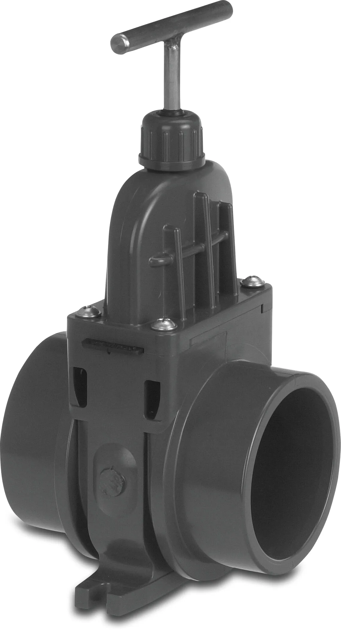 VDL Gate valve PVC-U 110 mm glue socket 0.5bar grey