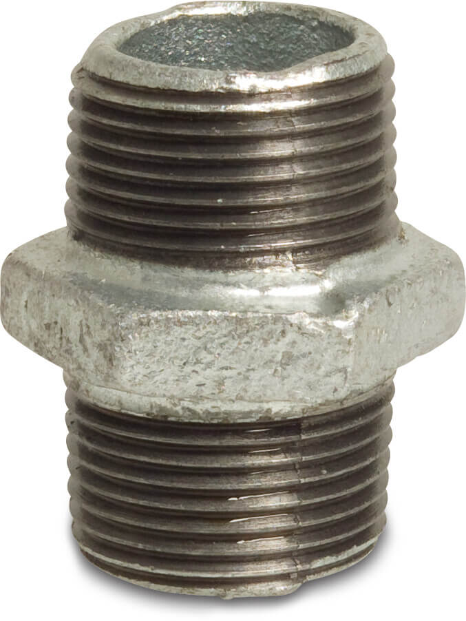 Profec Nr. 280 Nipple cast iron galvanised 1/2" male thread 25bar DVGW