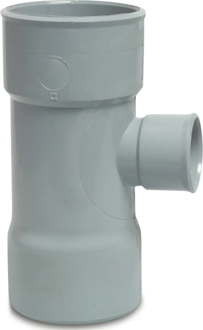 Drainage reducer T-piece 87° PVC-U 110 mm x 50 mm x 110 mm glue socket grey KOMO