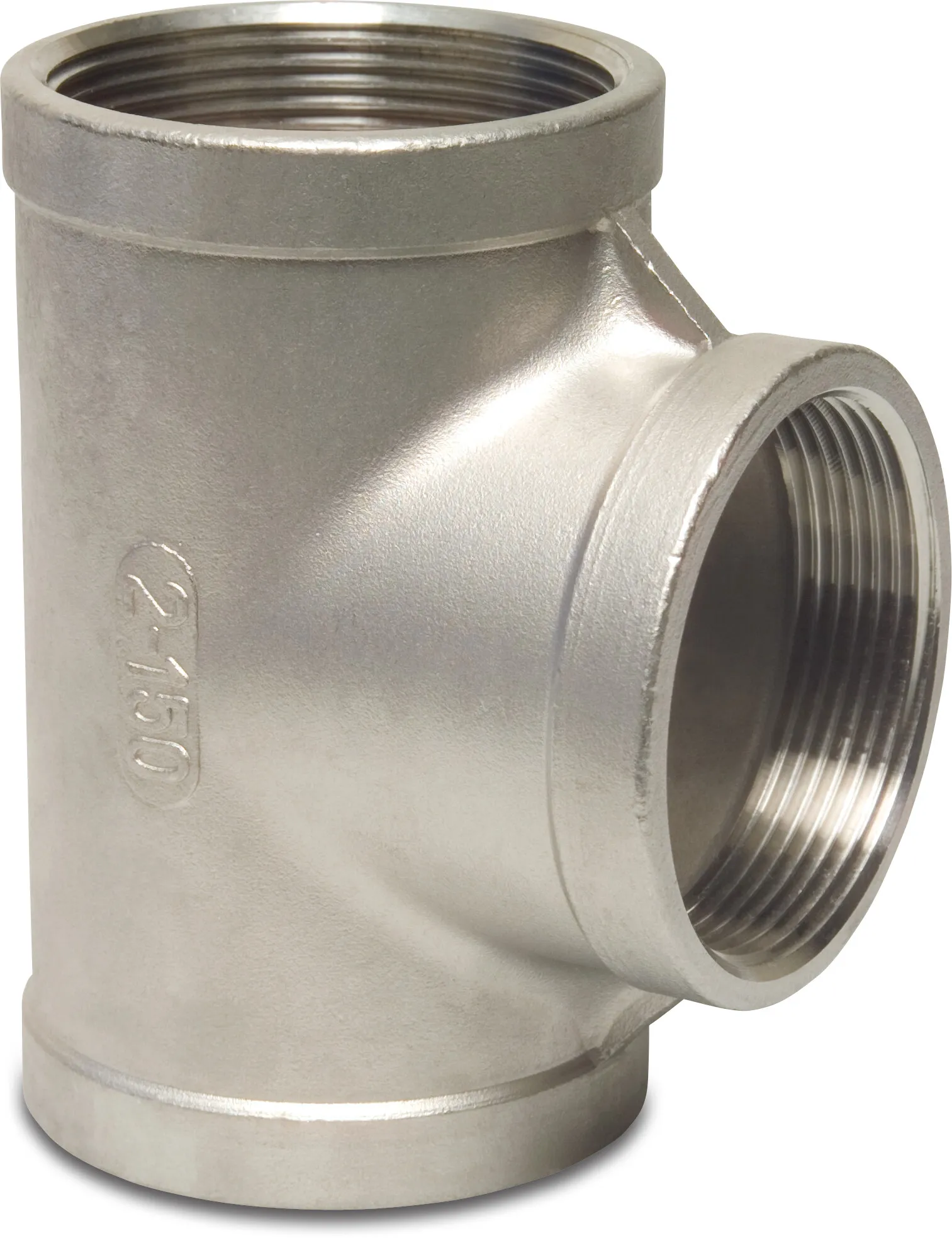 Profec Nr. 130 T-stuk 90° RVS 316 1" binnendraad 16bar