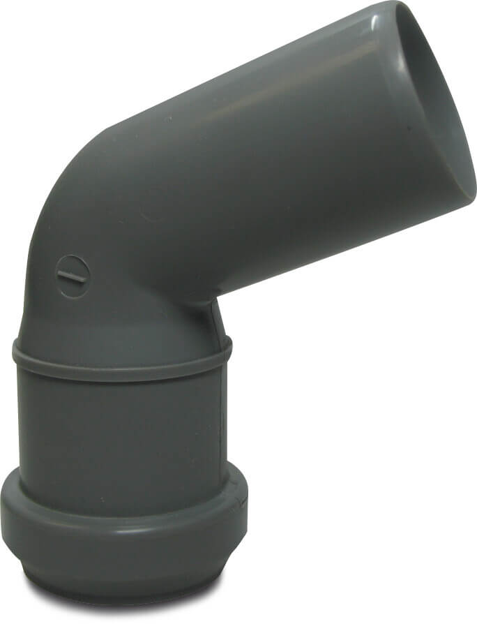 Bend 67° PP 40 mm spigot x ring seal grey