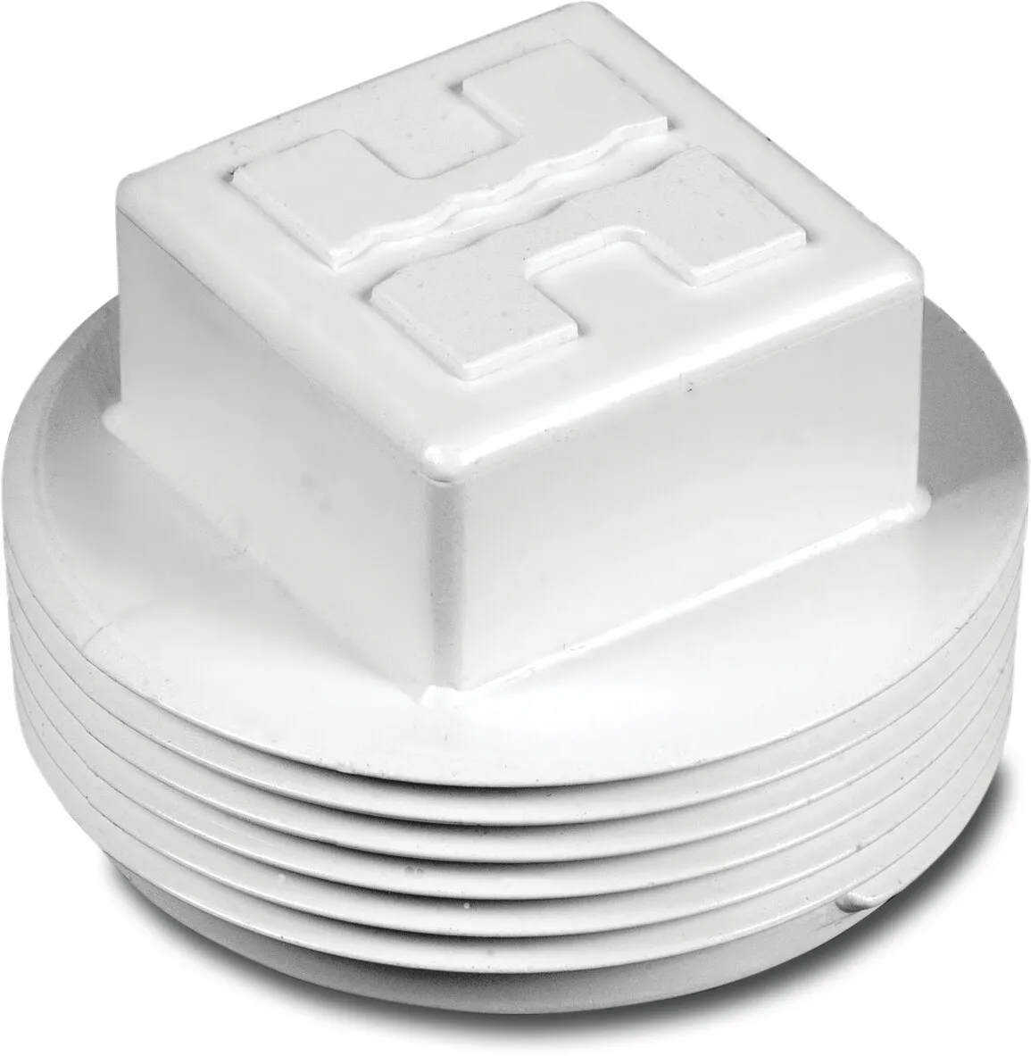 Hayward Stopf mit O-ring 1 1/2" Außengewinde Weiß flach Typ MIP Mit Vierkant