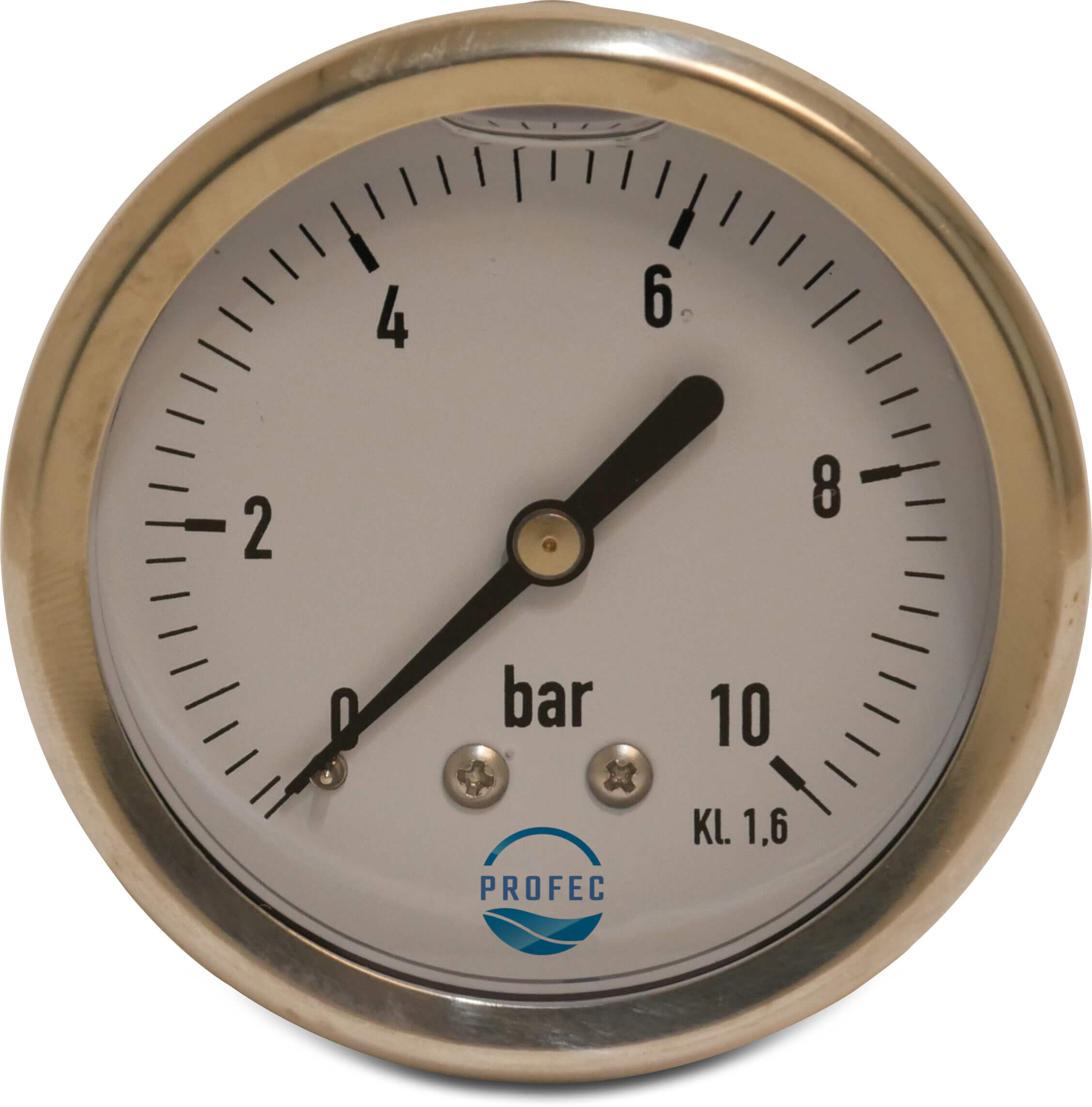 Profec Manometer 63 mm Außengewinde 0 - 2,5bar Typ Glyzeringefüllt Hinten 1/4"
