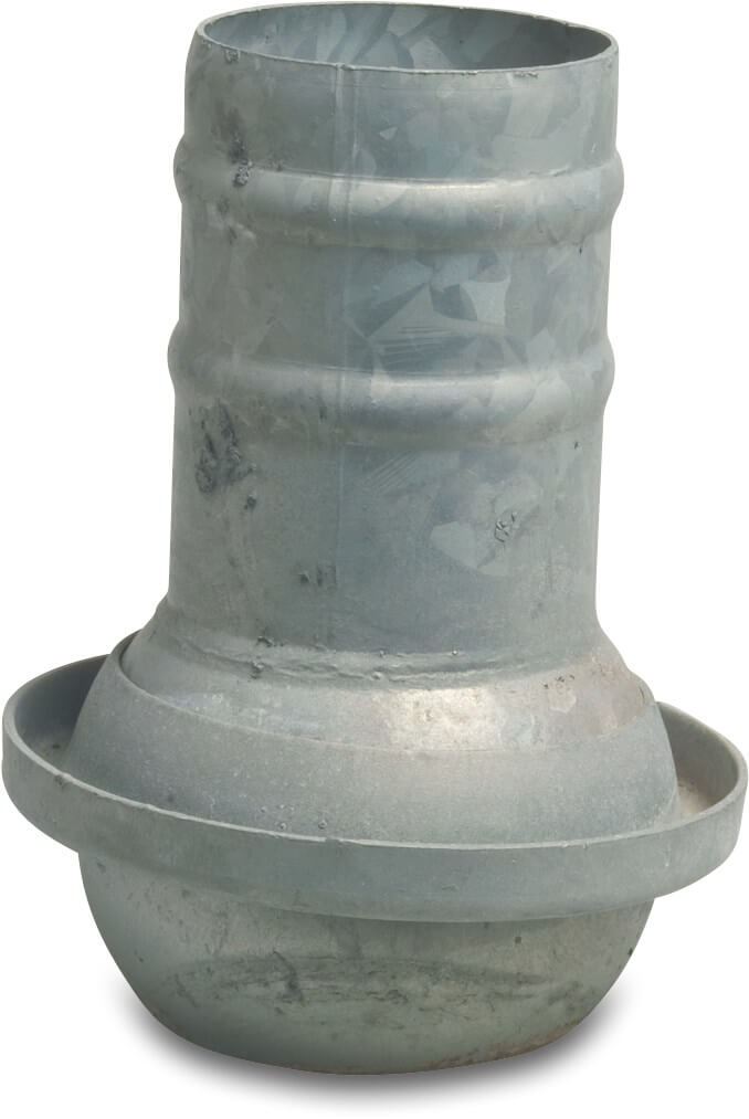 Quick coupler adaptor steel galvanised 100 mm x 102 mm male part Italian x hose tail type Italian