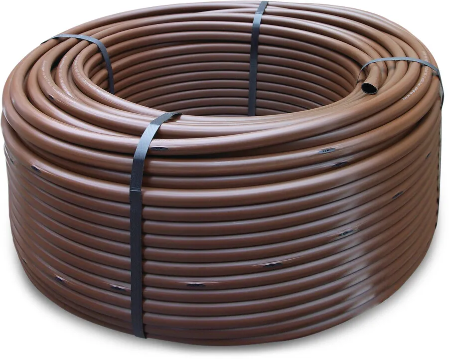 Linia kroplująca PE 16 mm x 0,9 mm 2l/h 33cm brązowy 100m typ z kompensacją