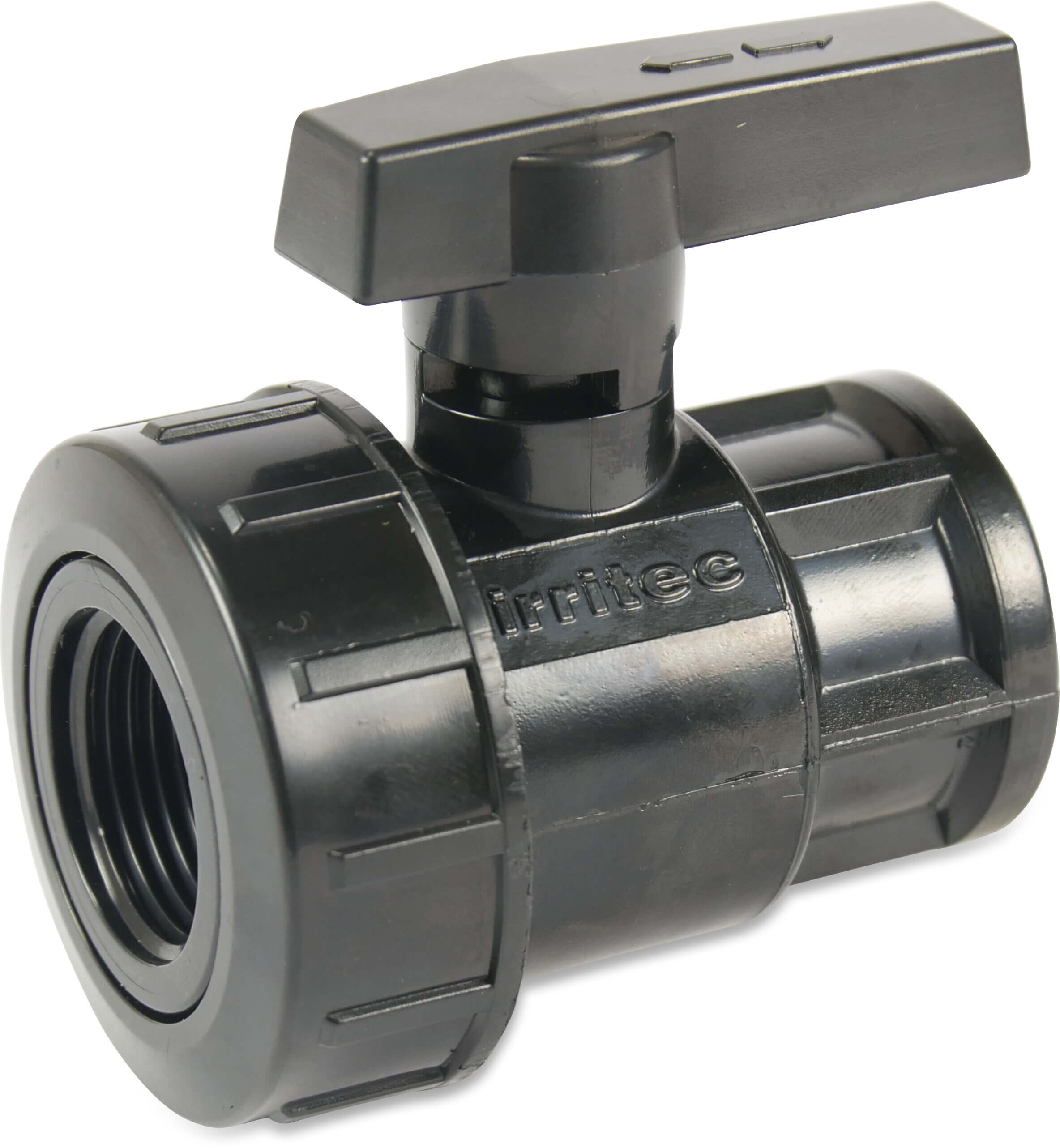 Ball valve ABS 1 1/2" female thread 6bar black