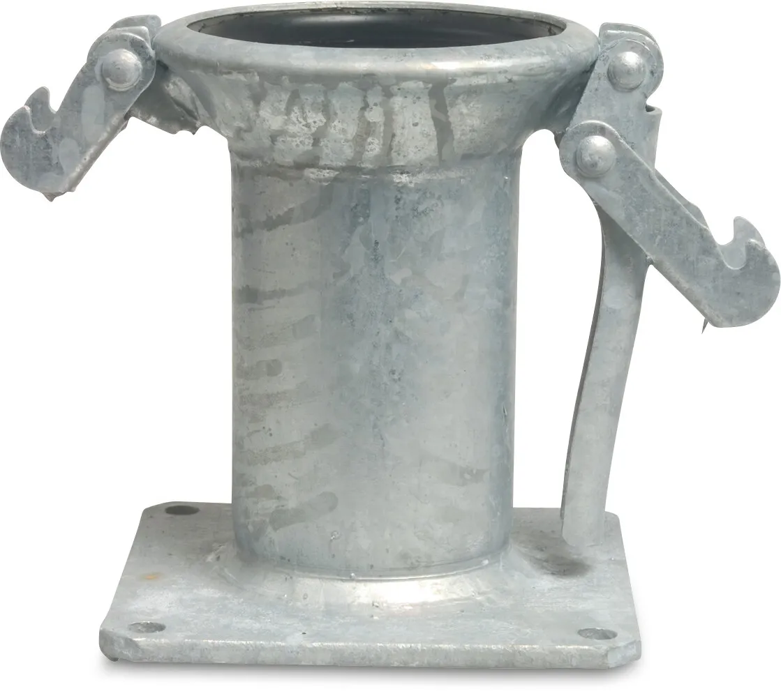 Snelkoppeling staal gegalvaniseerd 120 mm x 5" M-deel Italiaans x vierkantflens type Italiaans