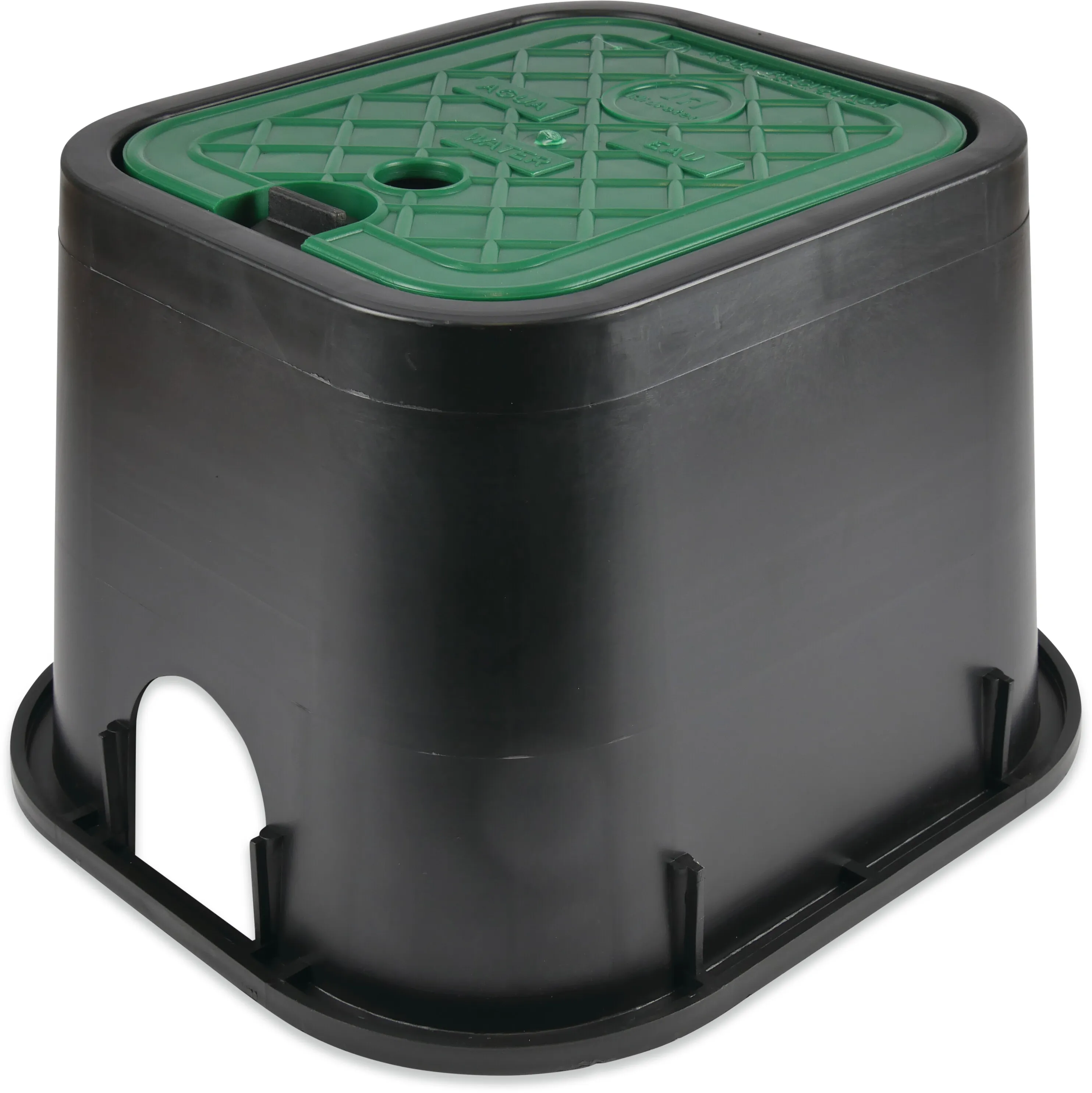 Hydrantput rechthoekig HDPE 1" buitendraad groen type VB 07703