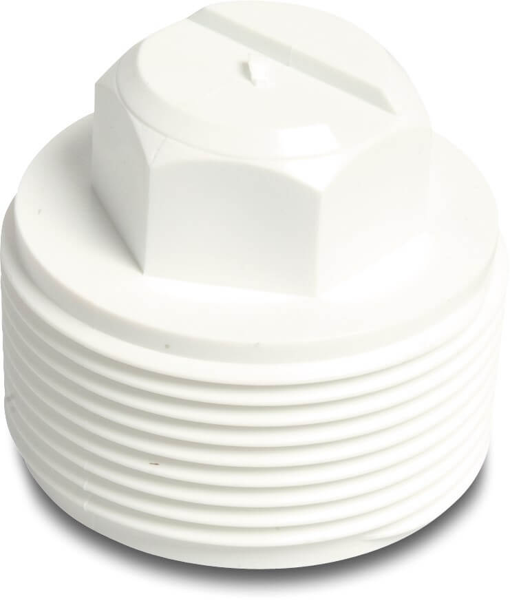 Profec Plug PVC-U 1 1/2" male thread 10bar white