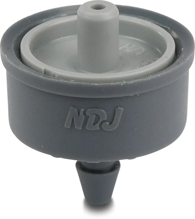 NaanDan Button dripper plastic push-in x taper F 2ltr/h brown type Click Tif, PC CNL