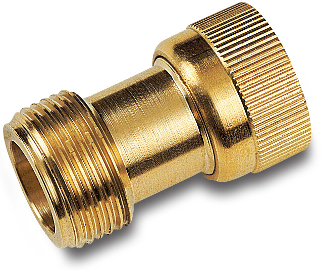 Swivel adaptor brass female thread x male thread with O-ring