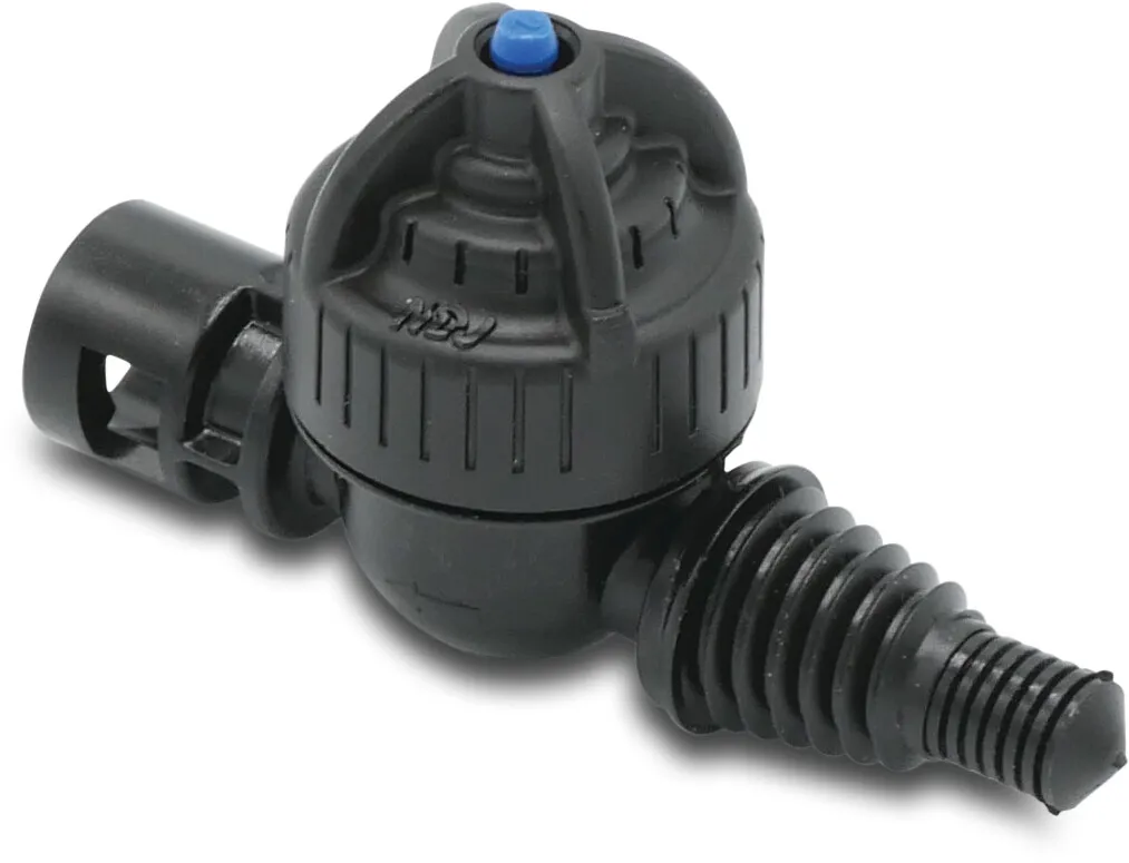 NaanDan Leegloopbeveiliging kunststof 3/8" bayonet F x buitendraad zwart type Low-Pressure met filter