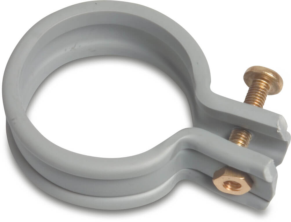 Bügelschelle PVC-U 80 mm Grau