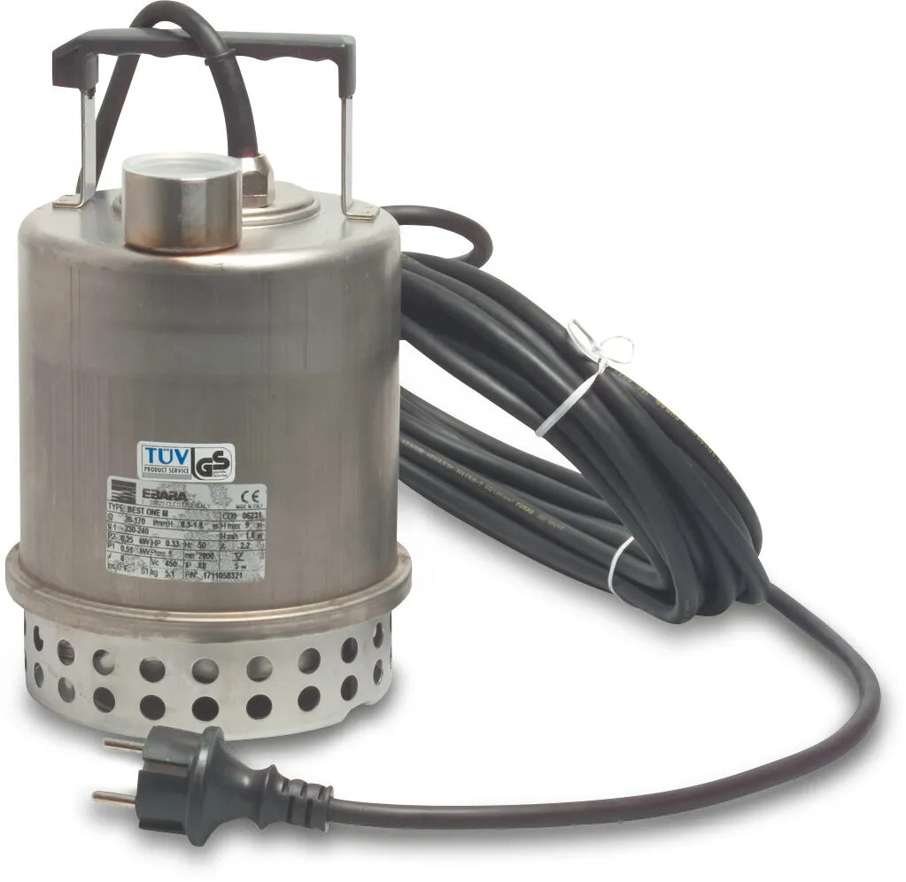 Ebara Submersible pump stainless steel 1 1/4" female thread 5,8A 230VAC stainless steel type Best One with float switch
