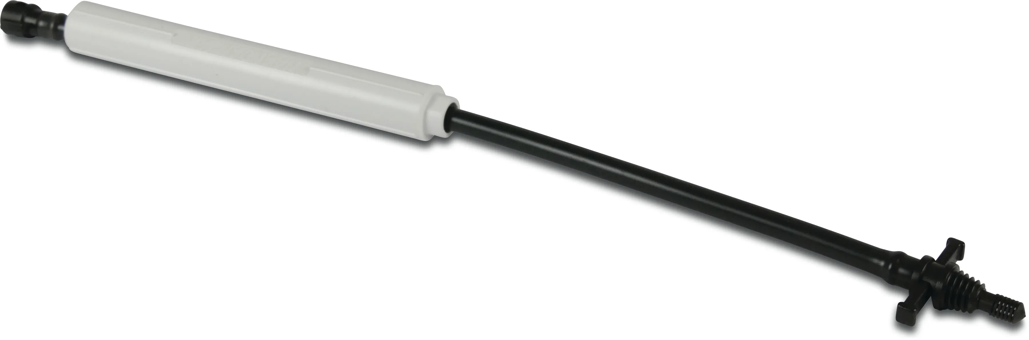 NaanDan Verlängerung mit Stabilisator Kunststoff 3/8WW Bayonet F x Außengewinde 30cm Schwarz/Weiß