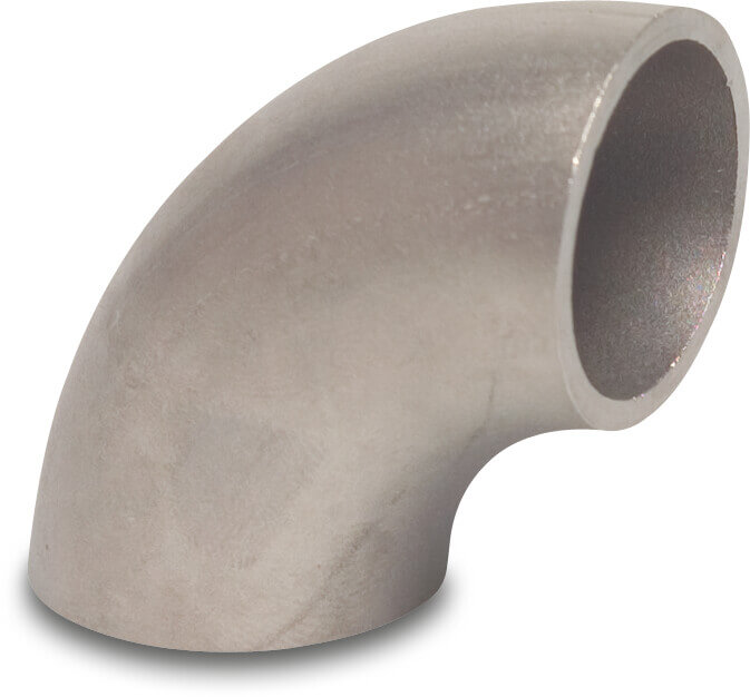Svetsböj 90° rostfritt stål 316 21,3 mm x 21,3 mm x 2,0 mm svetsning 236bar
