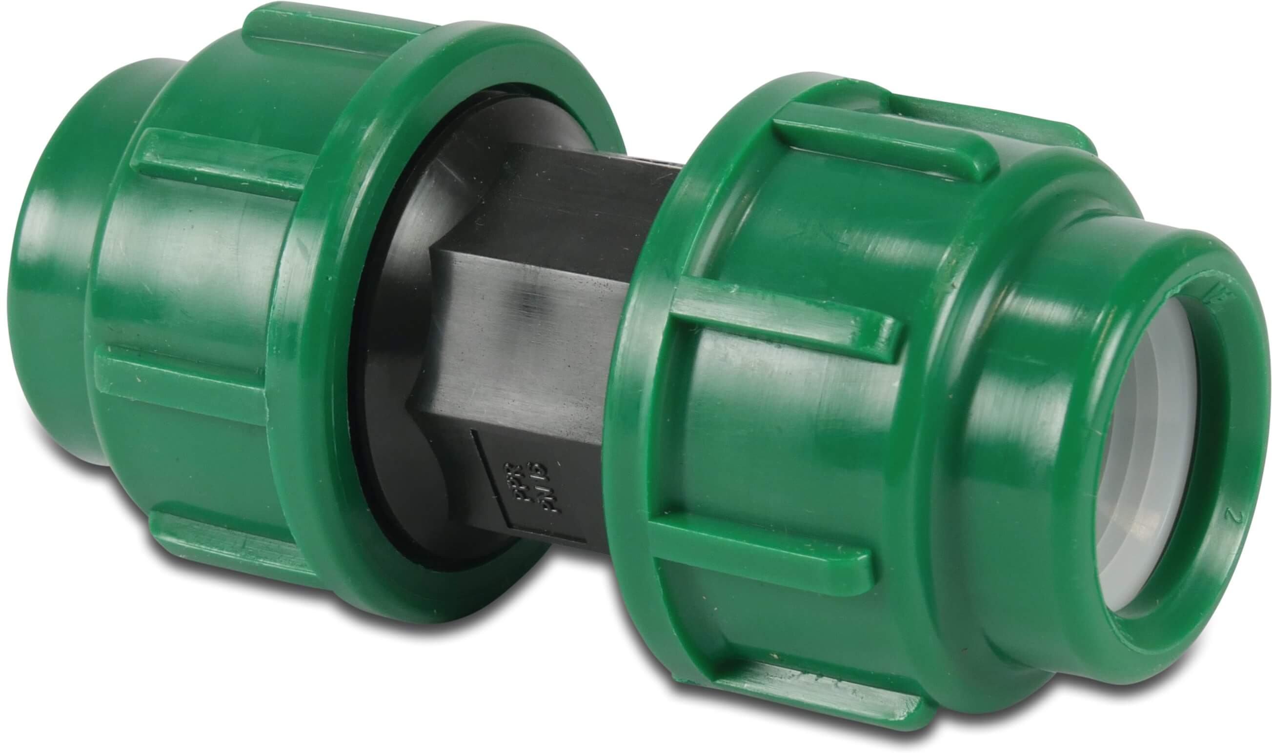 VDL Coupler PP 16 mm compression 16bar black/green KIWA