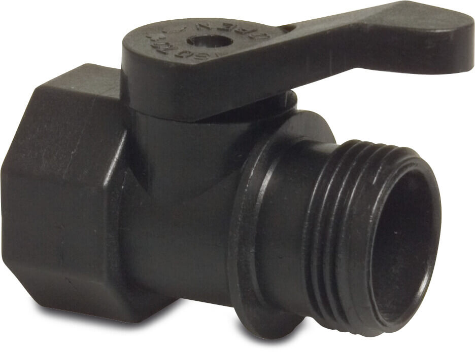 Amiad Plugkraan PP 3/4" buitendraad x binnendraad