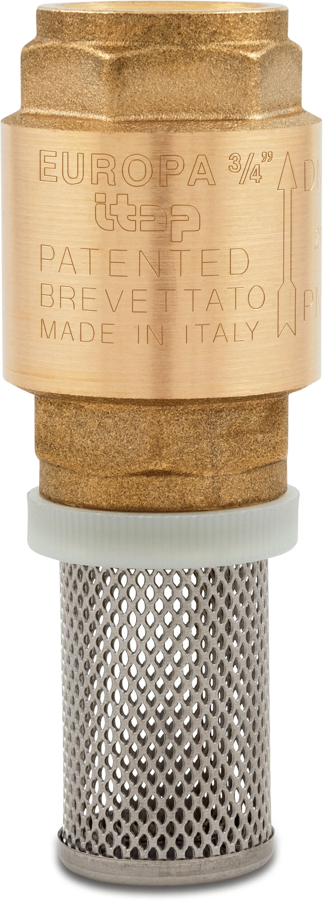 Itap Foot valve spring loaded brass 4" female thread 12bar DN100 stainless steel 304 type Europa 105