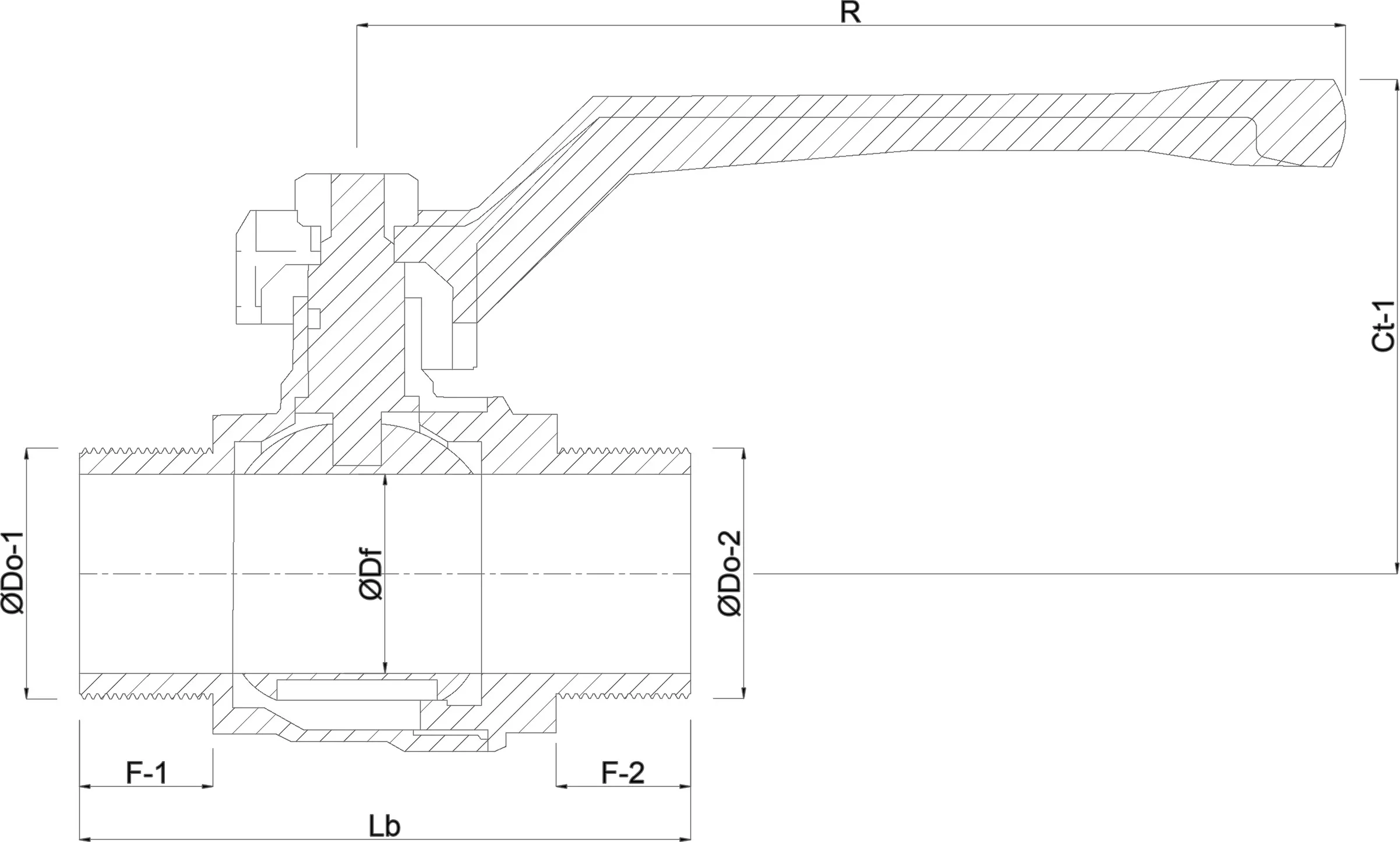 VIR Kugelhahn Messing Verchromt 1" Außengewinde 40bar WRAS/VA Typ K348