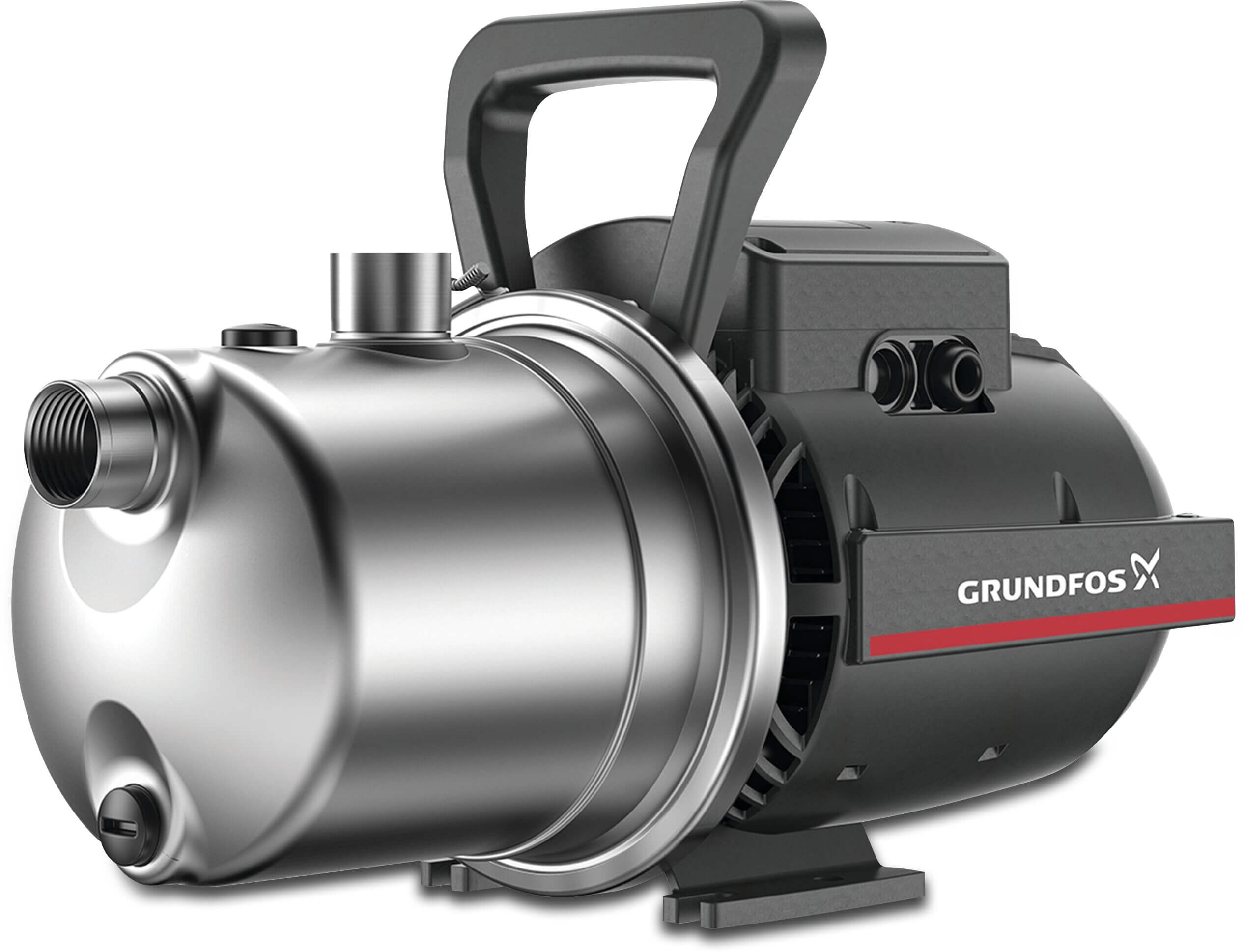 Grundfos Selvansugende boosterpumpe rustfri stål 1" indvendig gevind 3.9A 230VAC type JP4-47