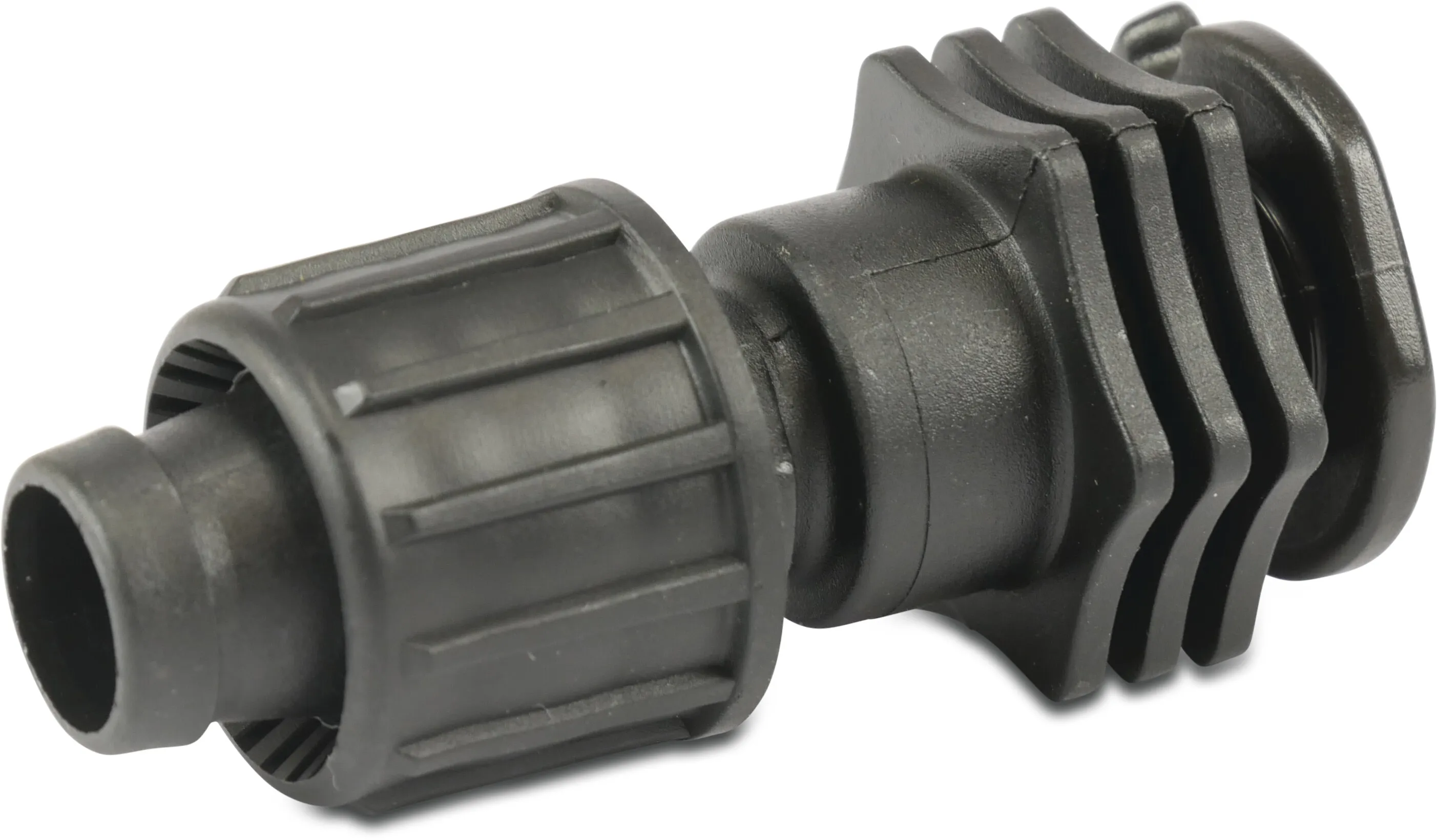 Übergangsadapter PP 22 mm Tape x Flachschlauchverbindung 6bar Schwarz