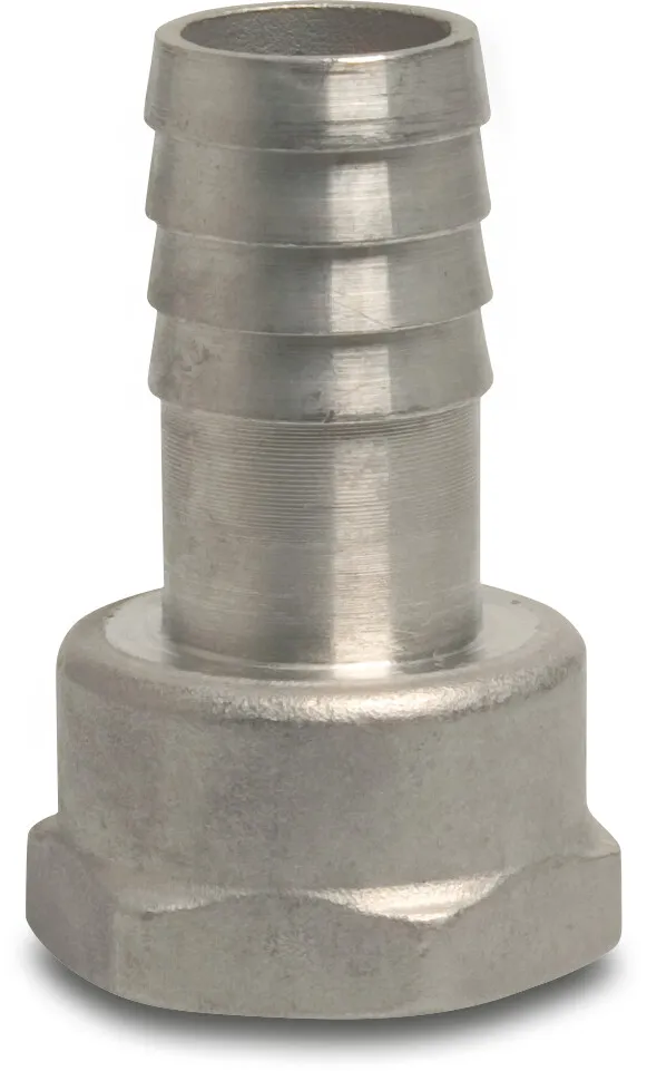 Profec Barbed adaptor stainless steel 316 3/4" x 19 mm female thread x hose tail 50bar