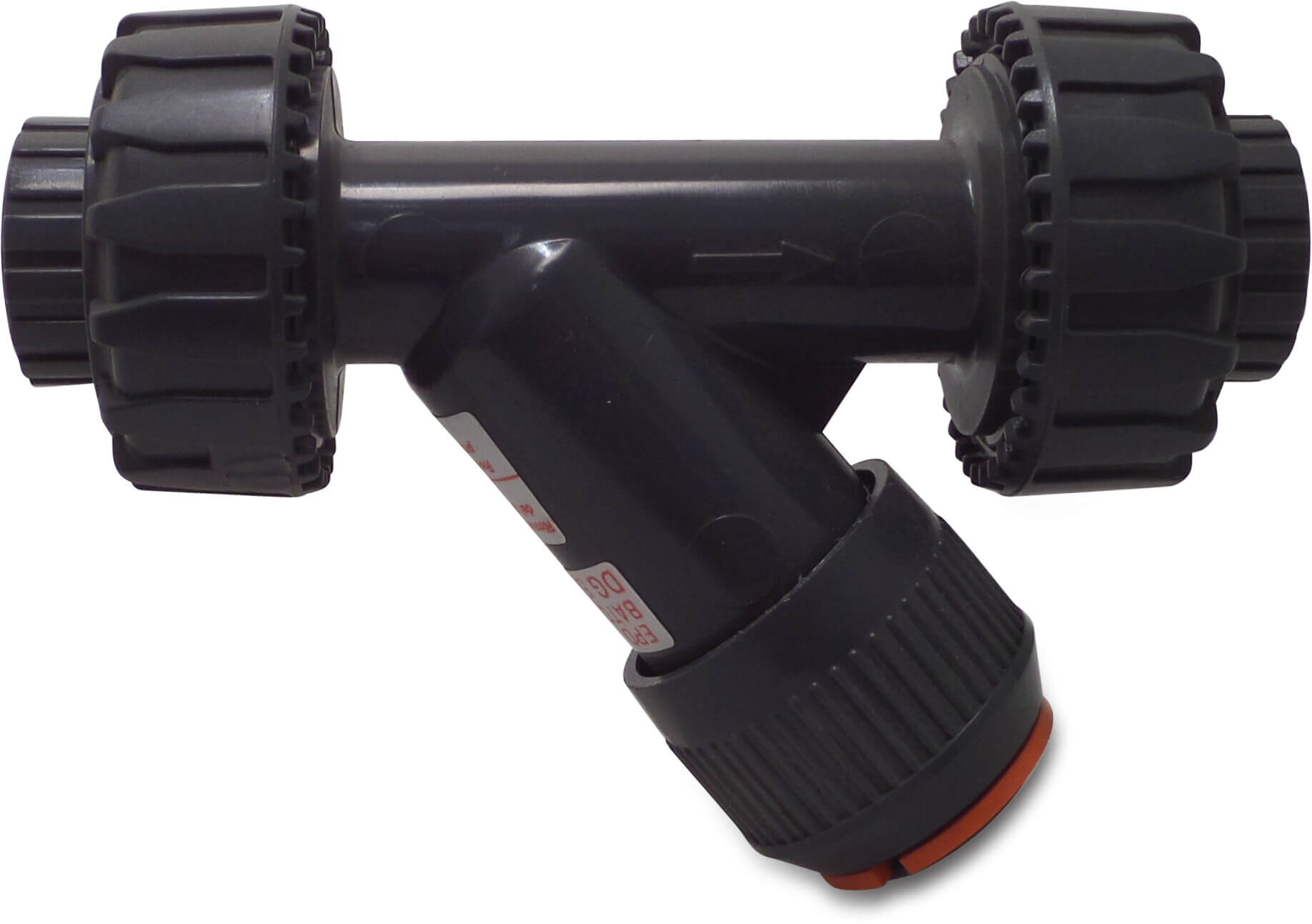 Kontraventil PVC-U 63 mm limmuffe 16bar DN50 grå