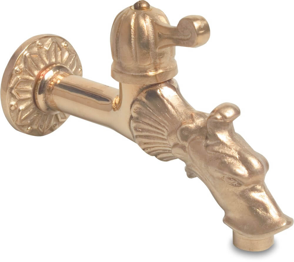 Bibcock brass 1/2" male thread type dragon lever