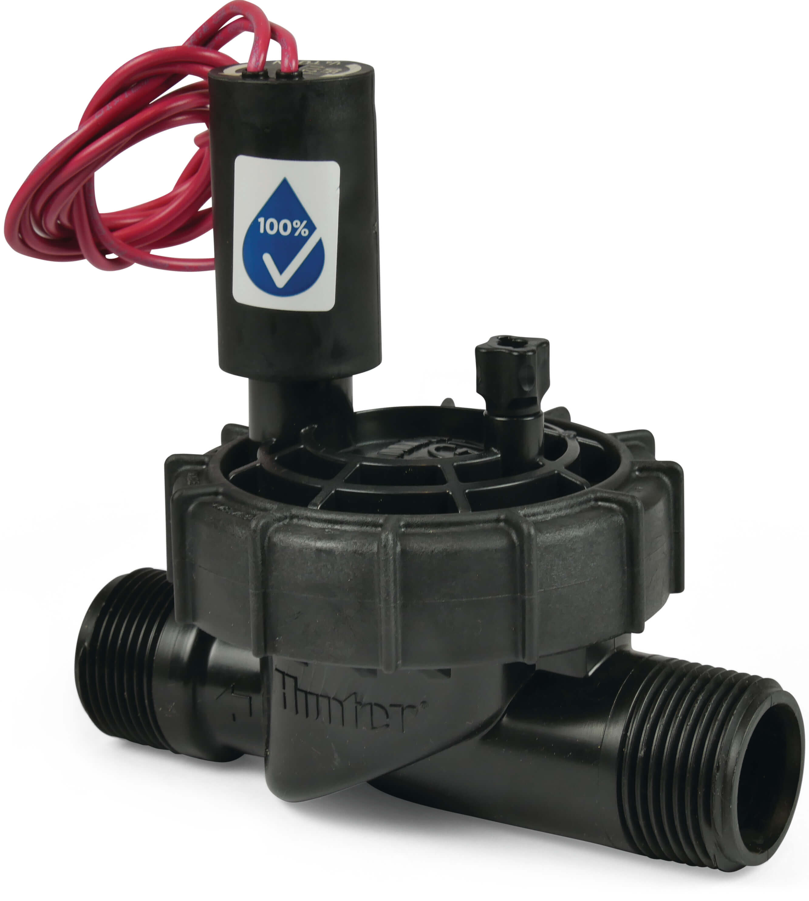 Hunter Magnetventil glasfaserverstärktes Nylon 1" Außengewinde 10bar 24VAC Schwarz Typ PGV-100-JT-MM-B