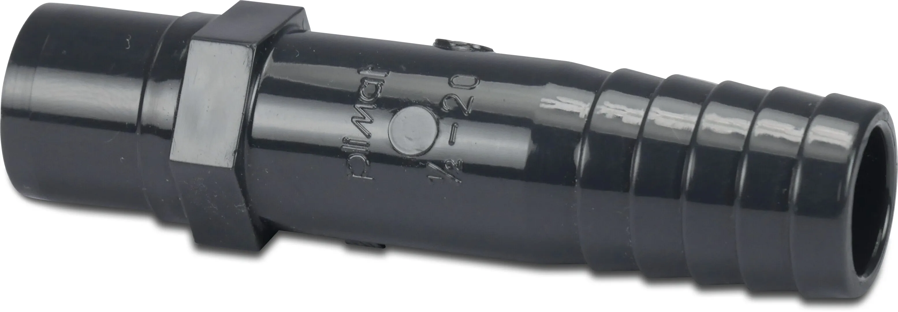 Profec Slangstos PVC-U 20 mm koppling x slangkoppling 10bar grå