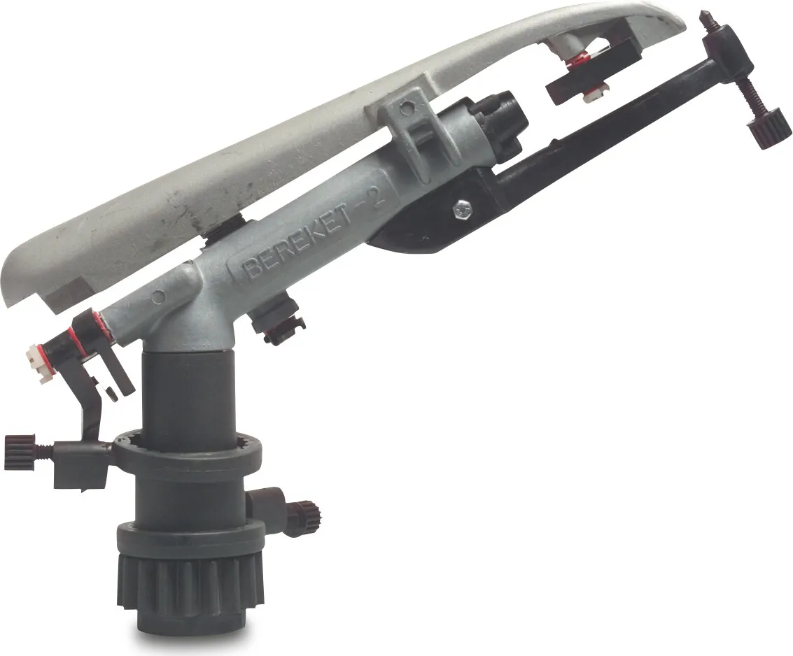 Sektorsprinkler aluminium 1 1/4" indvendig gevind 8,0 mm grå type R8/20