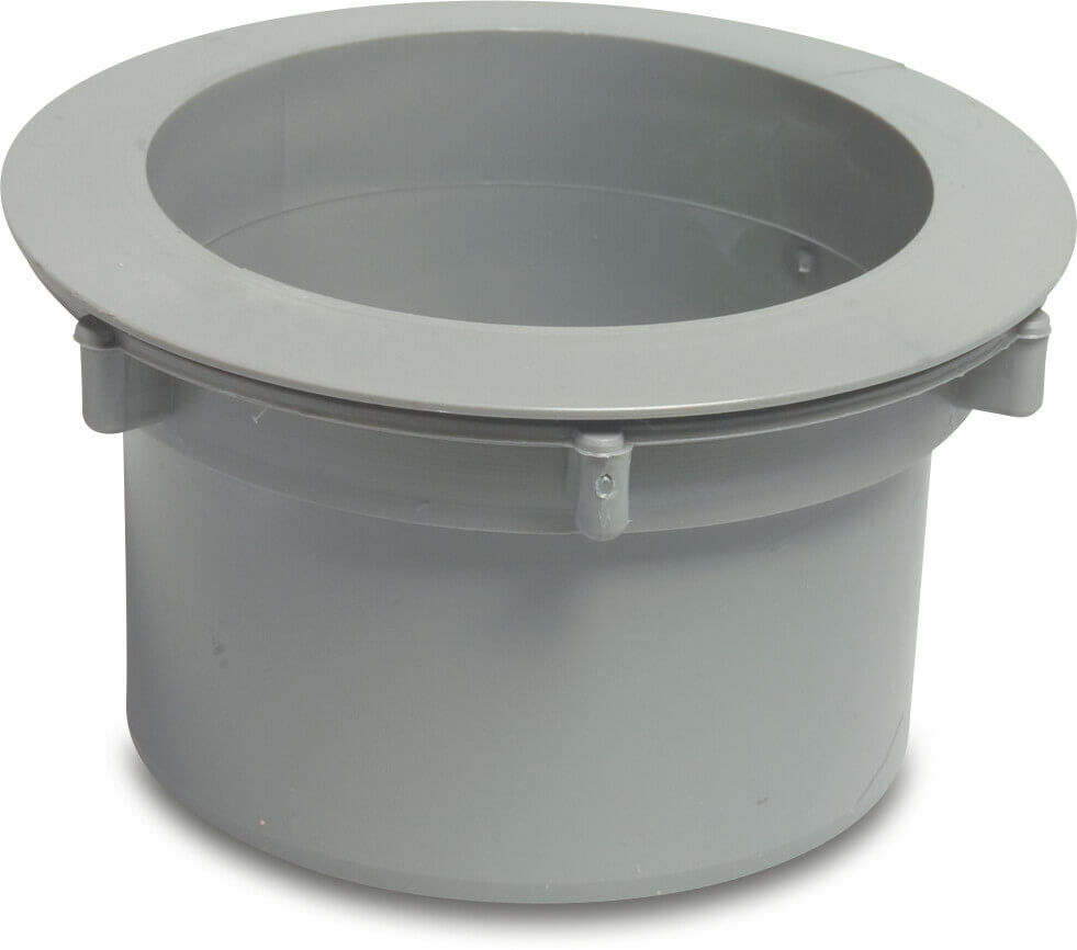 Zentrales Ablassteil PVC-U 70-80-100 mm Reduziert Grau